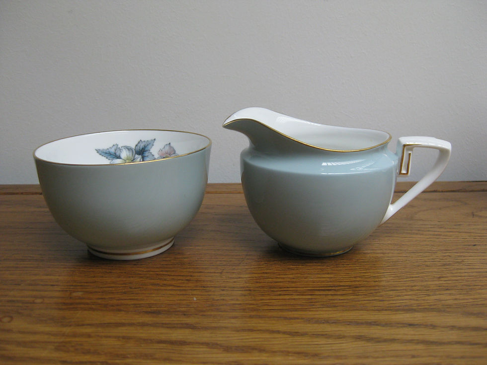 Thumbnail: 21-delig theeservies Royal Worcester, lichtblauw, Woodland