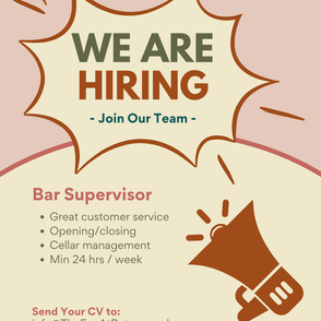 BAr Supervisor needed!