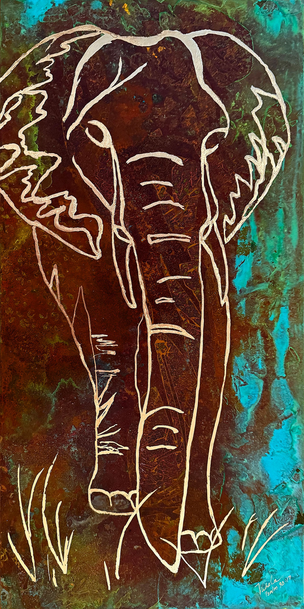 Elephant Abstract Painting