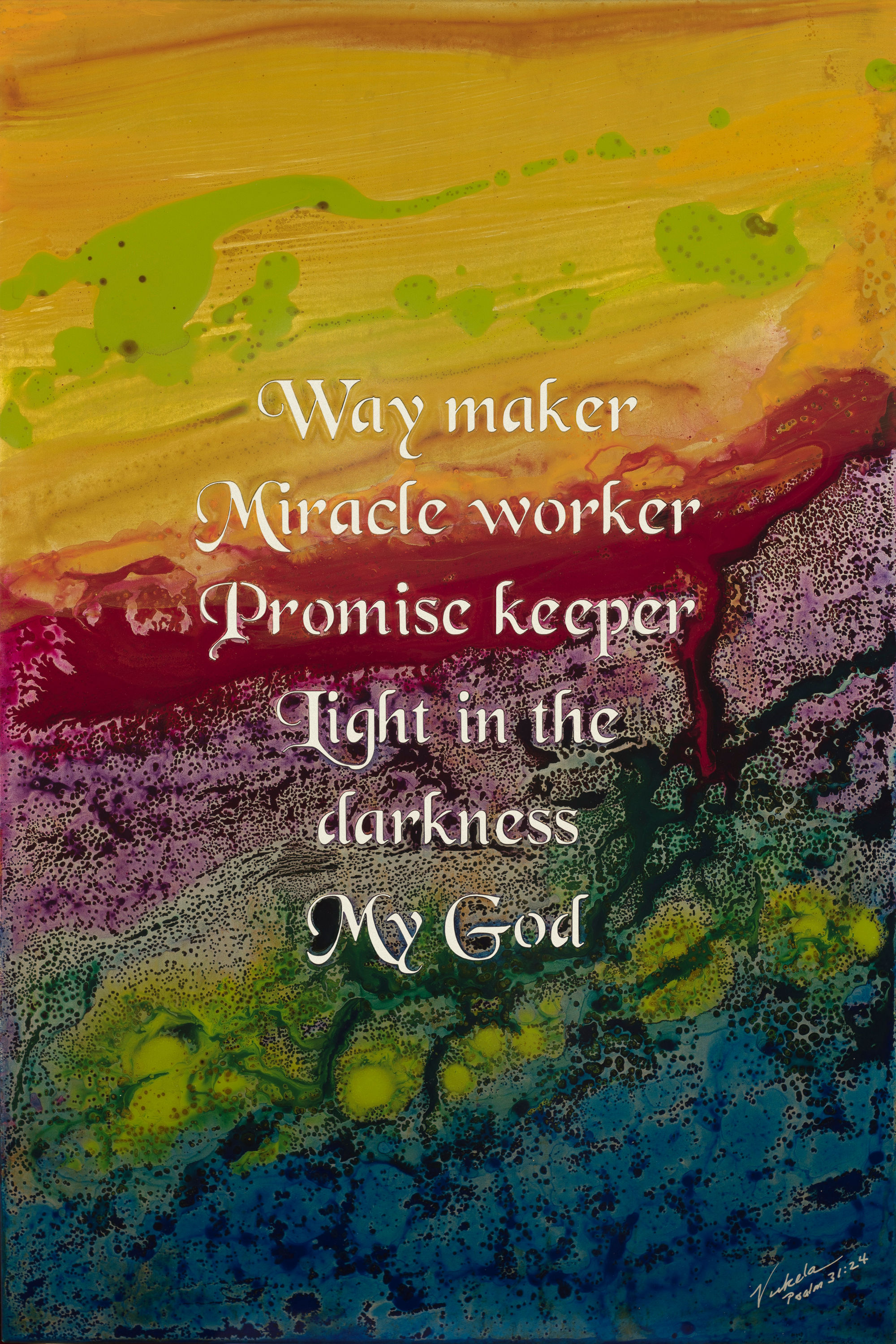 Way Maker 1, Original Painting on Steel, 24"H x 16"W x 1"D