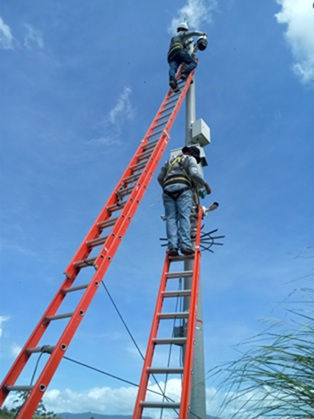 Instalación del sistema de video vigilancia perimetral