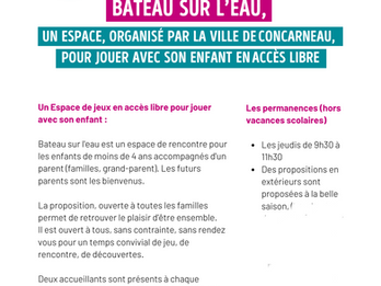Bateau sur l'eau : Aménagement d'un espace MOTEUR pour les jeunes enfants
