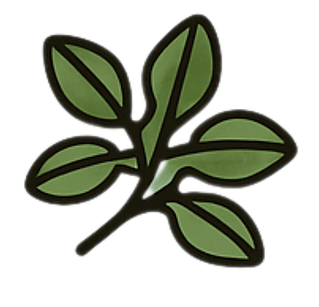 Green leaf sprig design