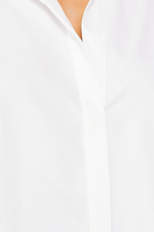 Thumbnail: Next Level Sleeveless Open Side Button Down Top - White