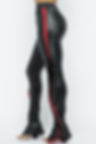 Thumbnail: Ms. Jackson High Waisted Side Ruffle Faux Leather Joggers