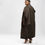 Thumbnail: Brown Chenille Scarf Coat