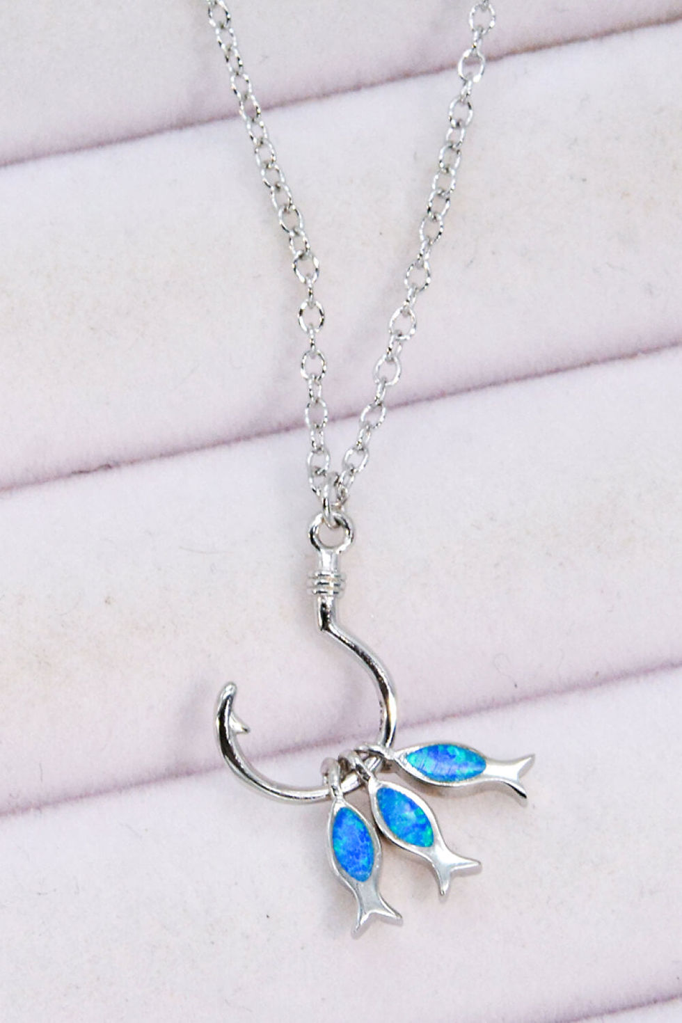Thumbnail: Opal Fish 925 Sterling Silver Necklace