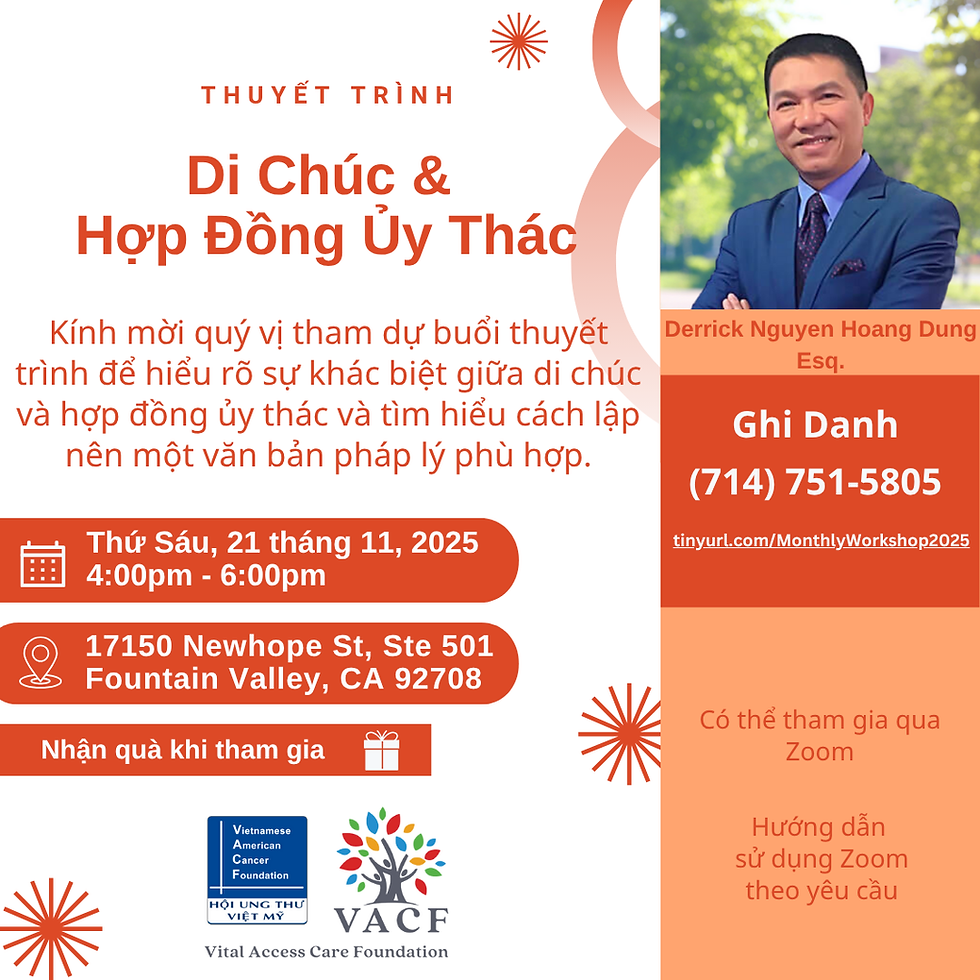 Thuyết Trình: Di Chúc & Hợp Đồng Ủy Thác