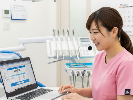 オンラインで歯科英語を勉強する歯科衛生士