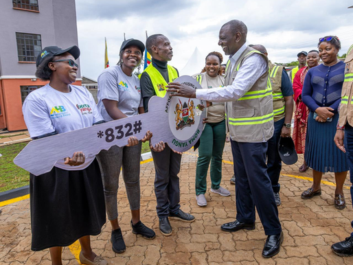 President Ruto hands over keys to 220 new homeowners in Elburgon, marking a milestone in Kenya’s Affordable Housing Programme.