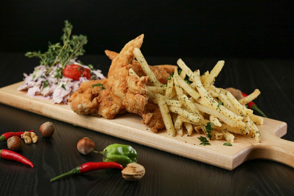 Arranged Food and Objects