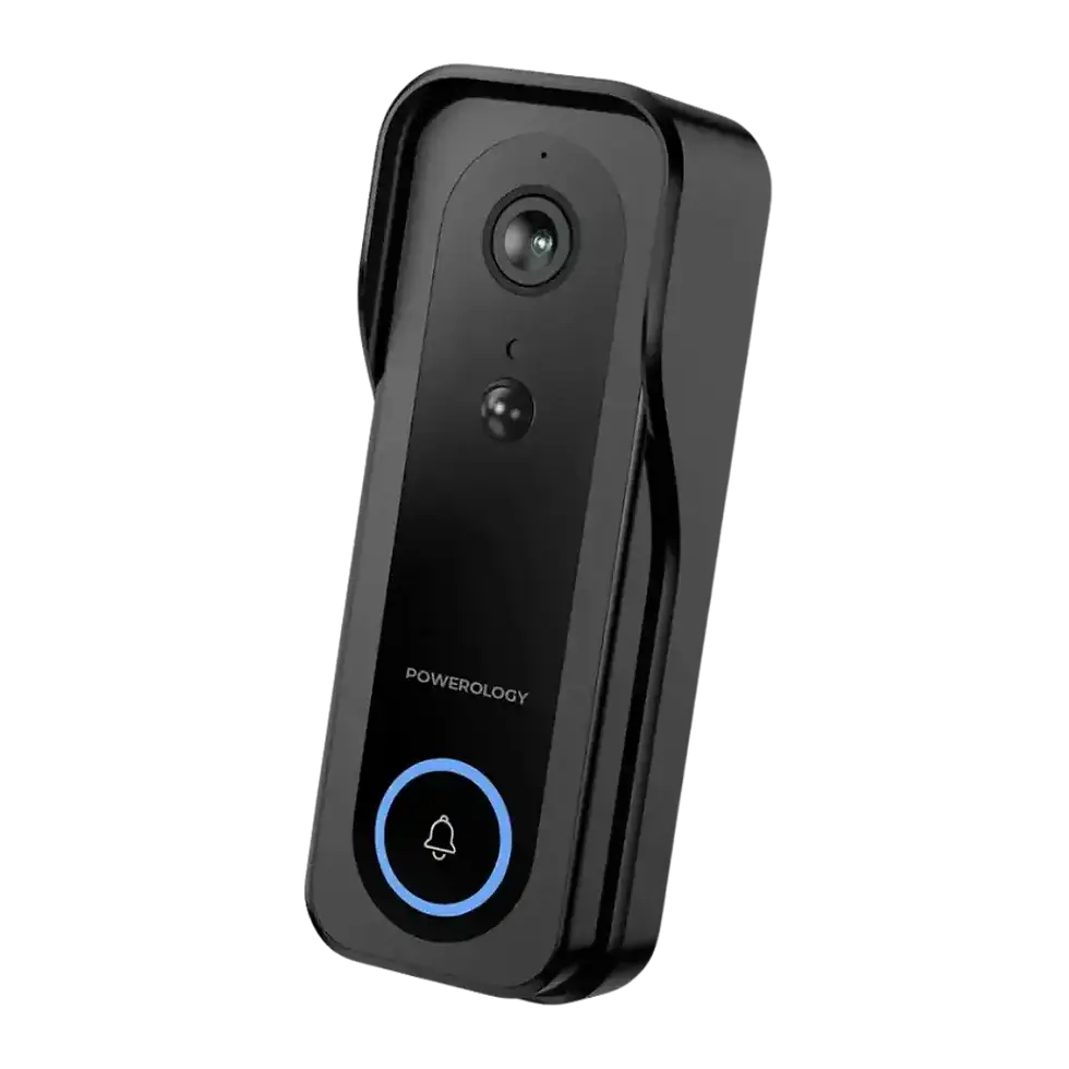 Powerology Smart Camera Doorbell – 3MP | IP65 | 5200mAh