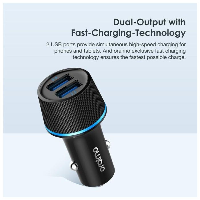 Thumbnail: Oraimo Highway Dual USB Fast Charging Car Charger
