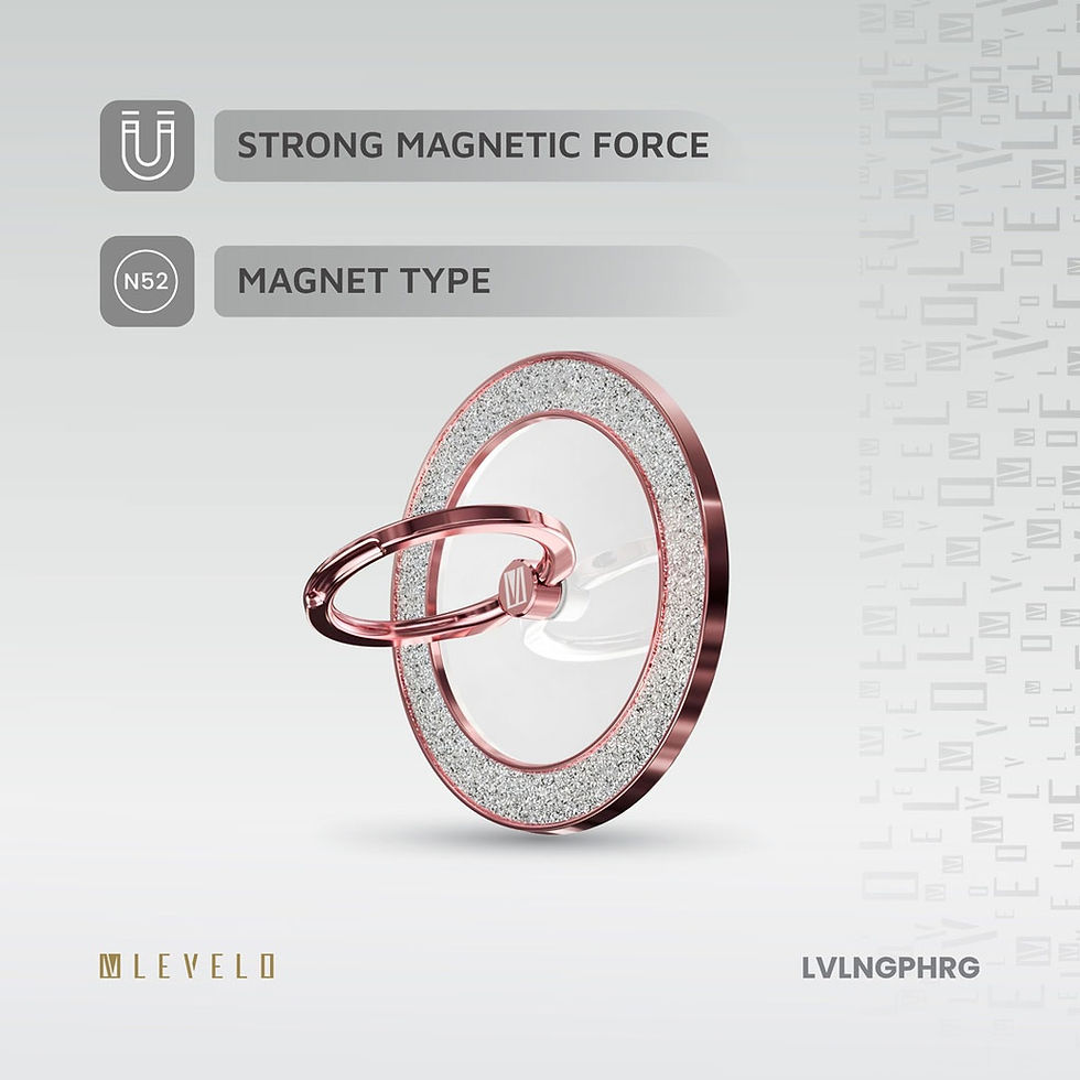 Thumbnail: Levelo Nova Glitter MagSafe Phone Ring Holder