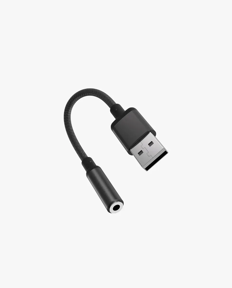 Porodo Audiolink Female 3.5mm to USB-A Audio Jack Adapter