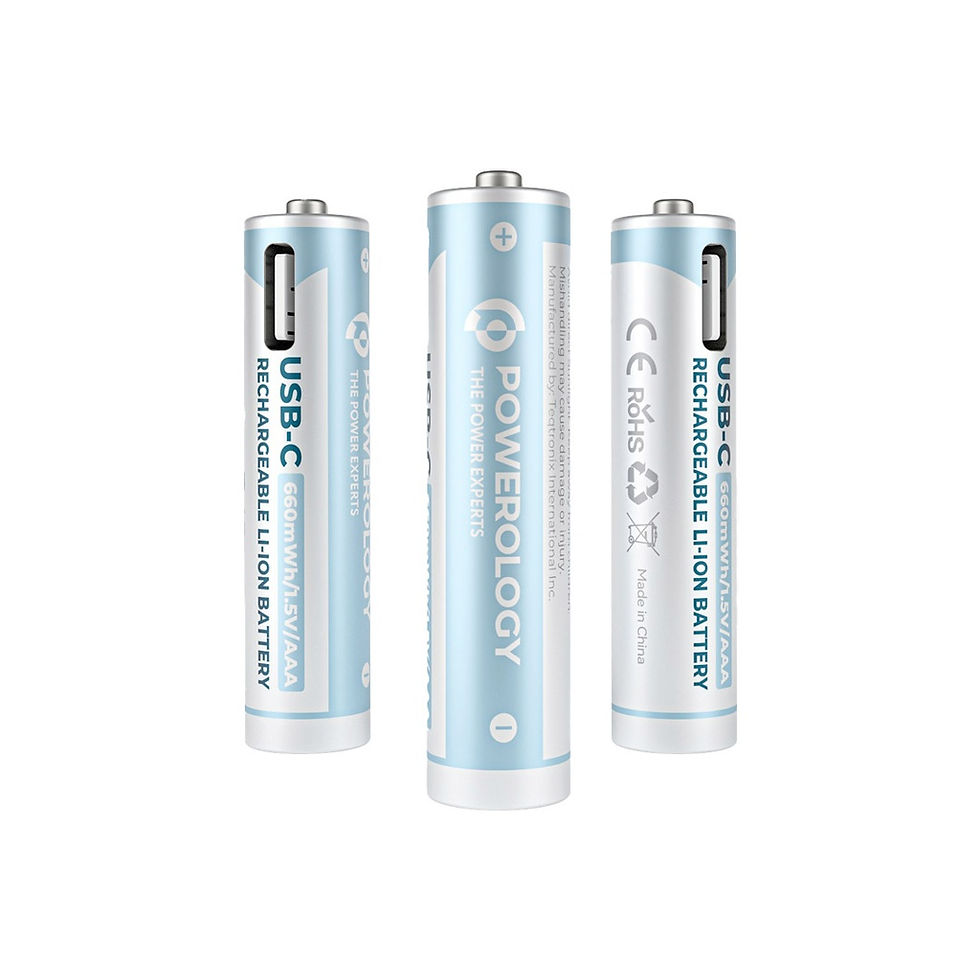 Thumbnail: Powerology Type-C Rechargeable Lithium-ion AAA Battery