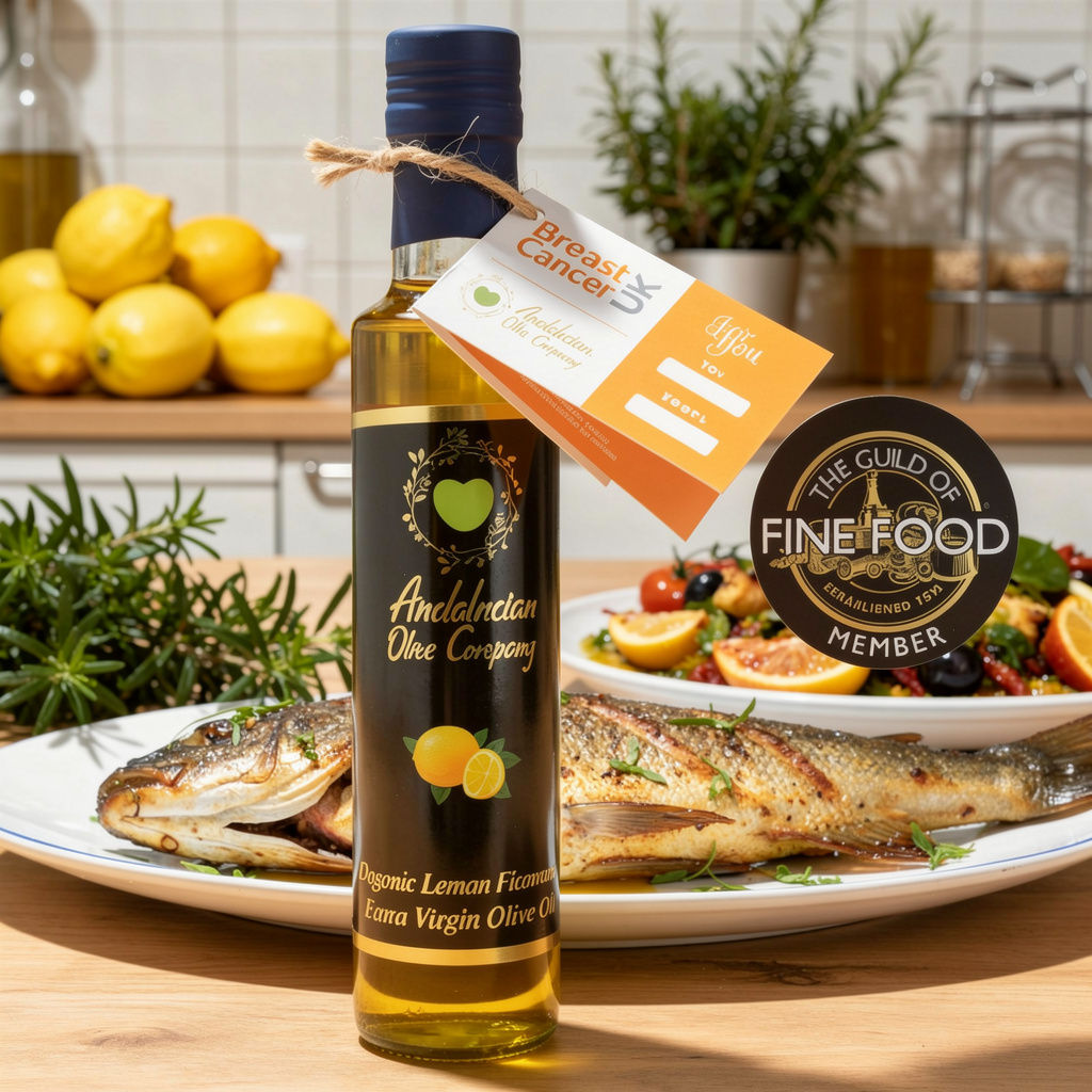 Premium Organic Lemon Flavoured Extra Virgin Olive Oil 250ml