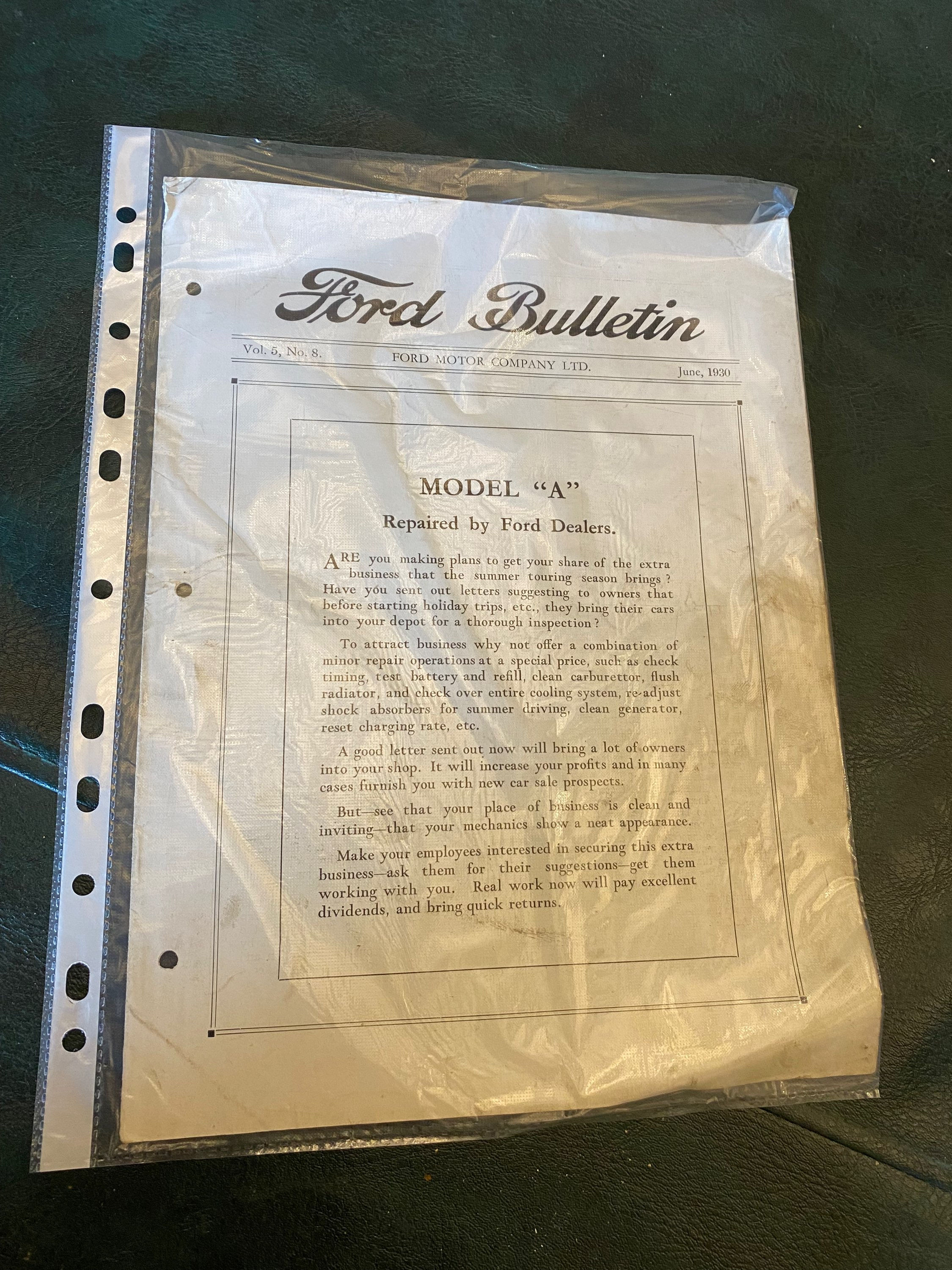 Ford Bulletin Vol 5 No 8 June 1930