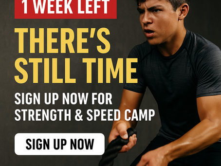 ✅ Final Spots for Middle School Strength & Speed Camp!
