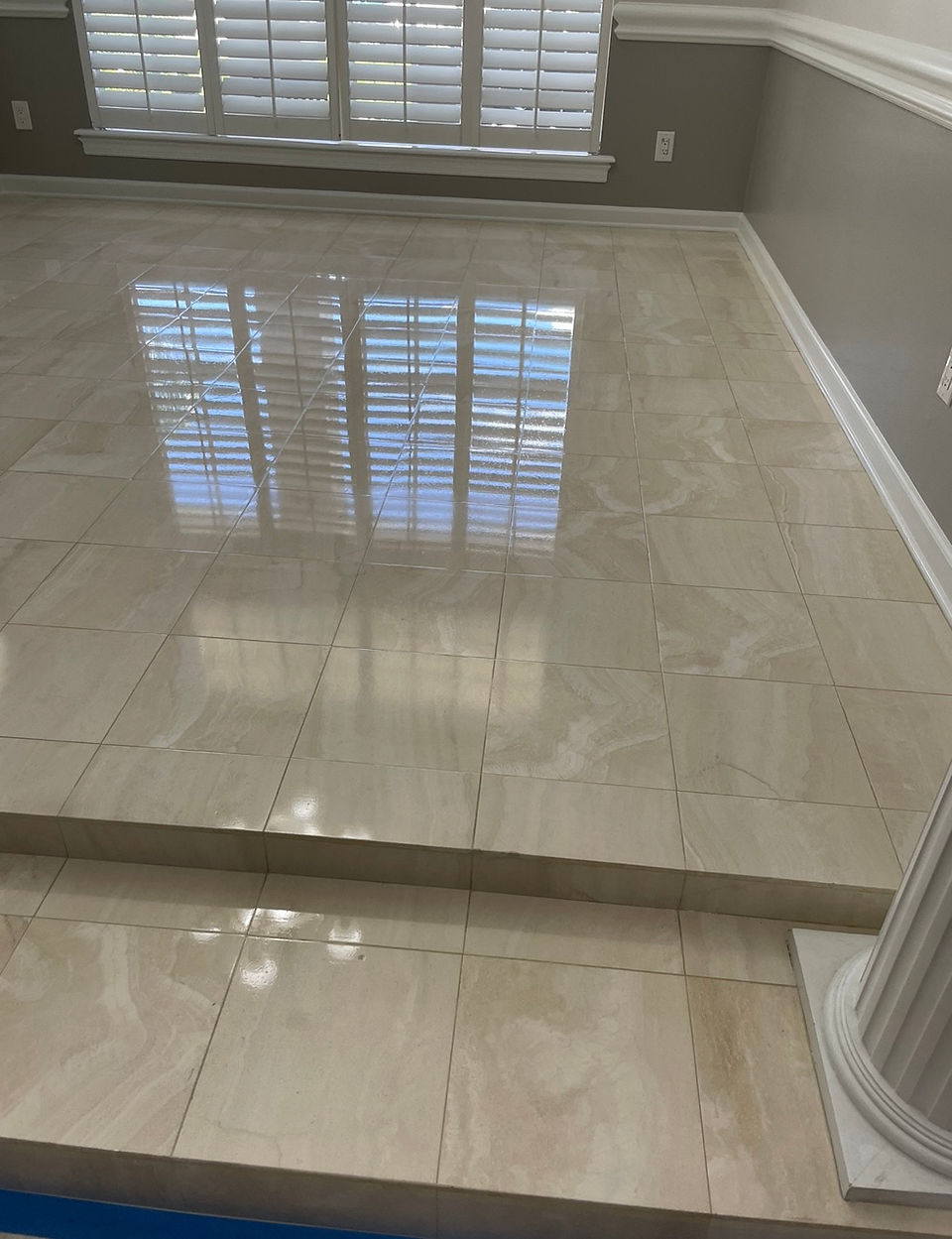 Travertine floor cleaning and sealing 
