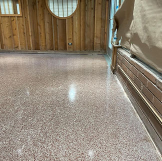 refinished terrazzo floor