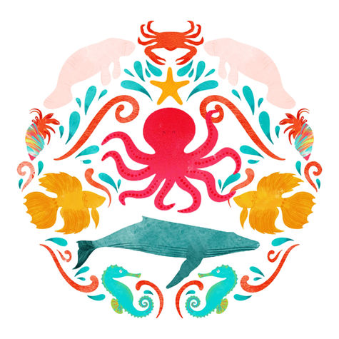 Sea Animals illustration by Gabba Delgado