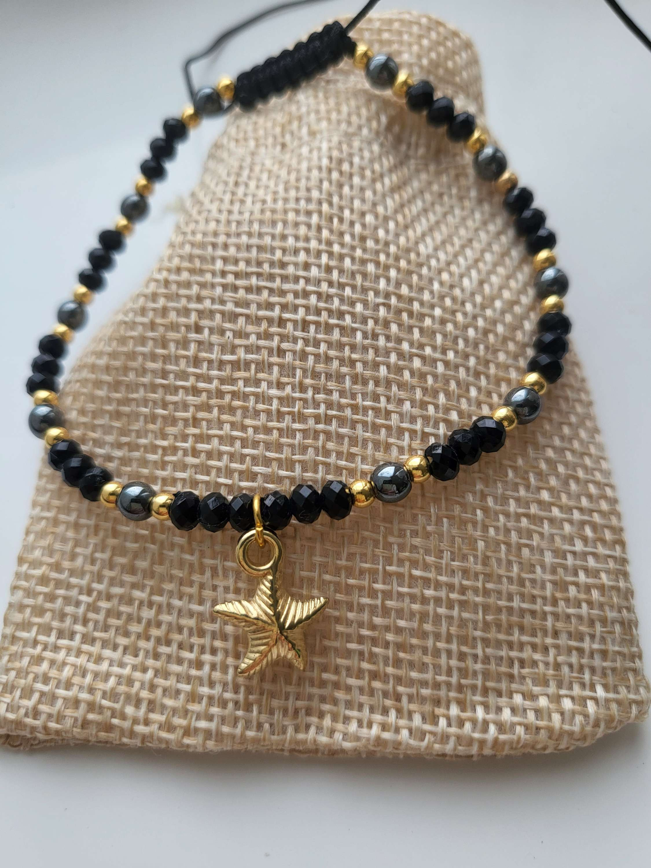 Gold Stafish charm anklet
