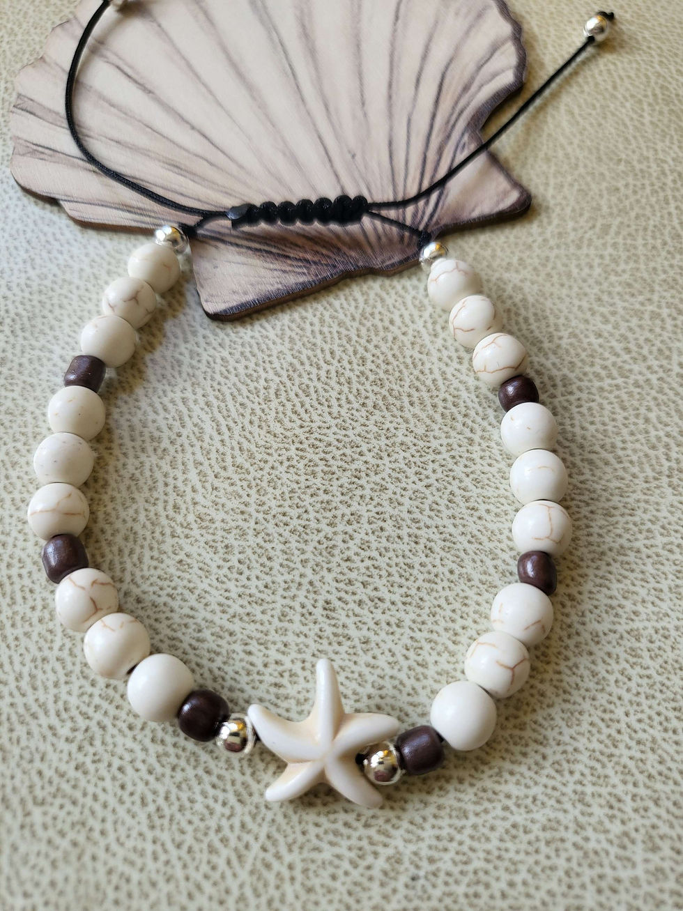 Thumbnail: Adjustable starfish charm bracelet