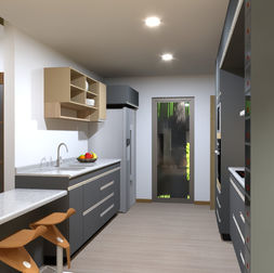 Cocina integral paralela de Marroom Diseño Industrial