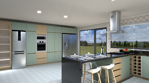 CL348. Sandra Cares - Cocina Model U - R2 (Verde Jade - Carvalo).png