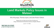 Muyanga - Land Policy Issues in Malawi _