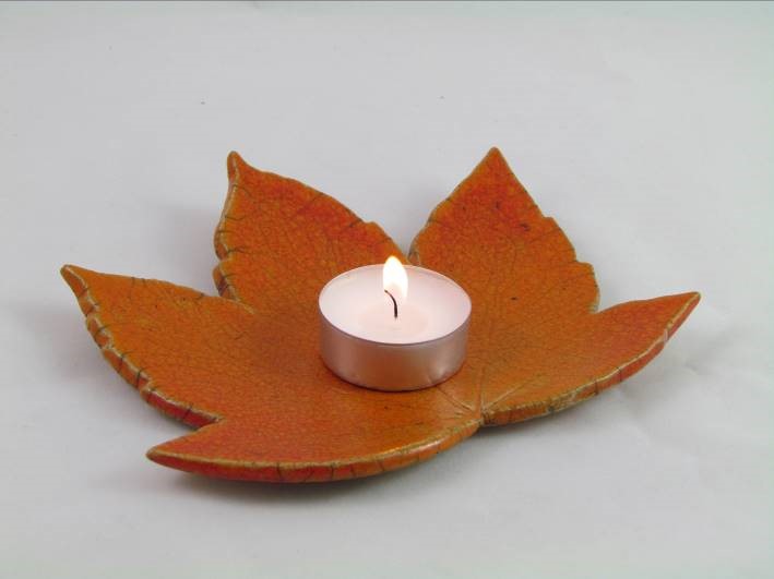 Feuille-érable Orange/Rouge