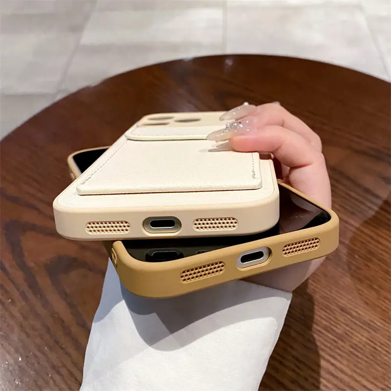Leather Card Slot Wallet Case for iPhone 7 to 17 Pro Max