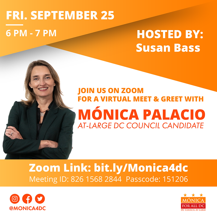 Meet and Greet with Mónica Hosted by Susan Bass