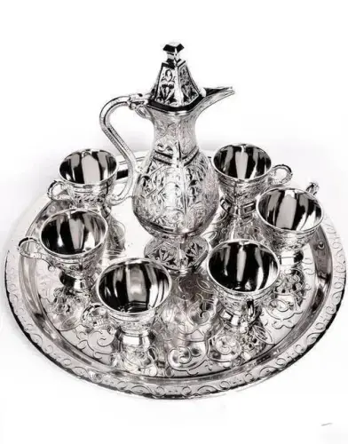 Zemzem seti gümüş renkli