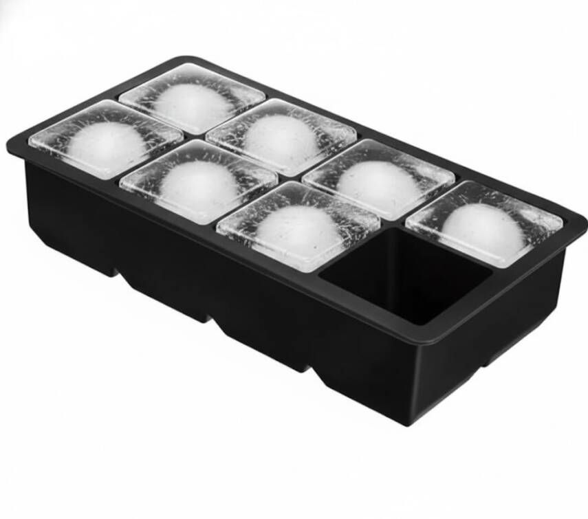 Fame Kitchen 258 Silikon 8 Bölmeli Kare Buz Kalıbı Kapaklı 21×11×5 cm (SIL-091)