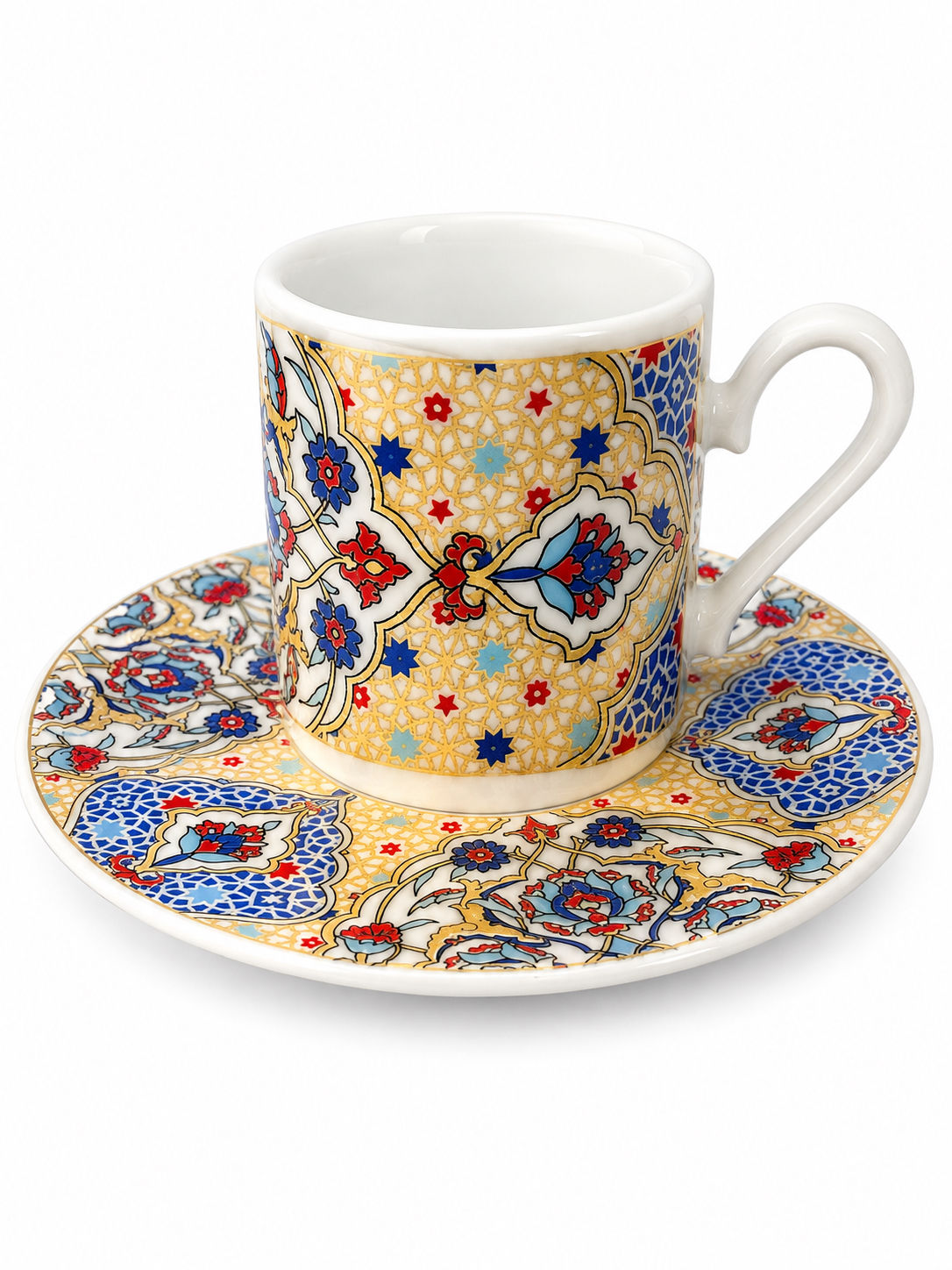 Osmanlı Bahar Model Kahve Fincan Takımı - 2’li Set Osmanlı Motifli 90 ml