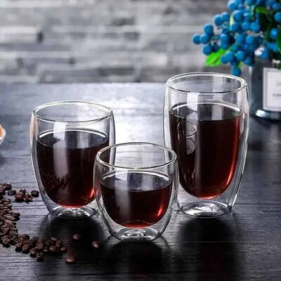 Küçük resim: Epinox Çift Katmanlı Bardak 80 ml Borosilikat Cam Kahve Bardağı (ÇKB-80)