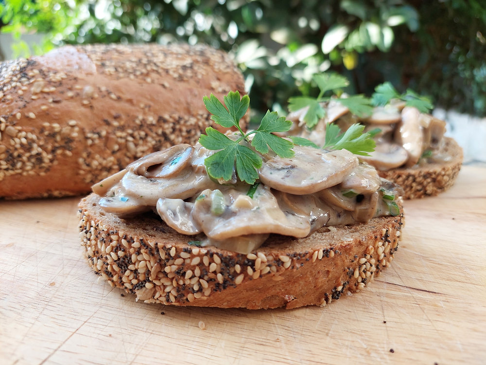Vegan Recipe For Creamy Mushrooms On Toast