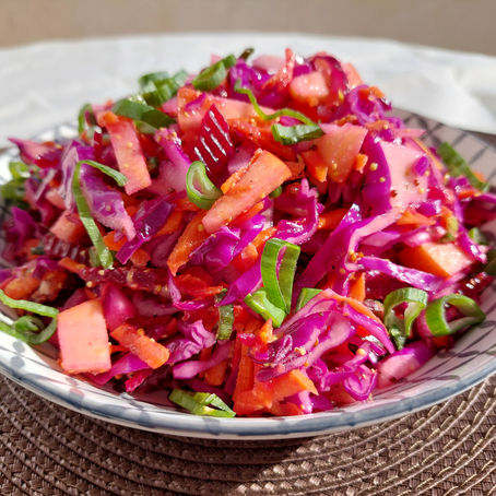 Red Cabbage, Beetroot And Apple Slaw