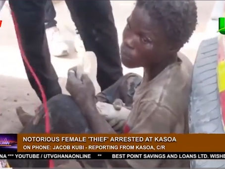 Notorious female 'thief' arrested at Kasoa (VIDEO)