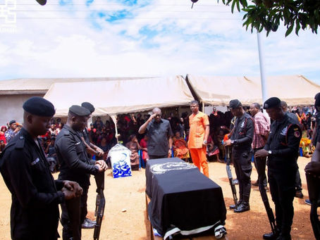 Kojo Oppong Nkrumah mourns as his dispatch rider was laid to rest (PICS)