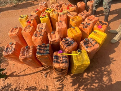 Ghana Immigration Service intercepts 45 gallons of fuel smuggled to Togo