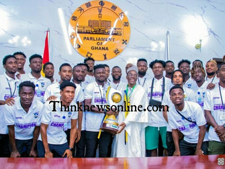Speaker, Alban Bagbin gifts Medeama SC GHc100,000 for winning GPL, accepts to be club patron (PICS)