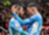 MANCHESTER DERBY: Man City Colors Old Trafford Blue