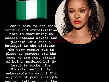 #EndSARS: "It Is Unbearable To Watch, My heart Is Broken For Nigeria" - Rihanna