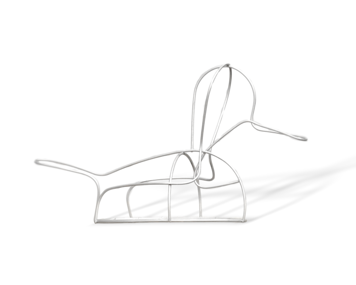 Duck topiary frame; side view.