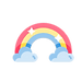 Rainbow above clouds