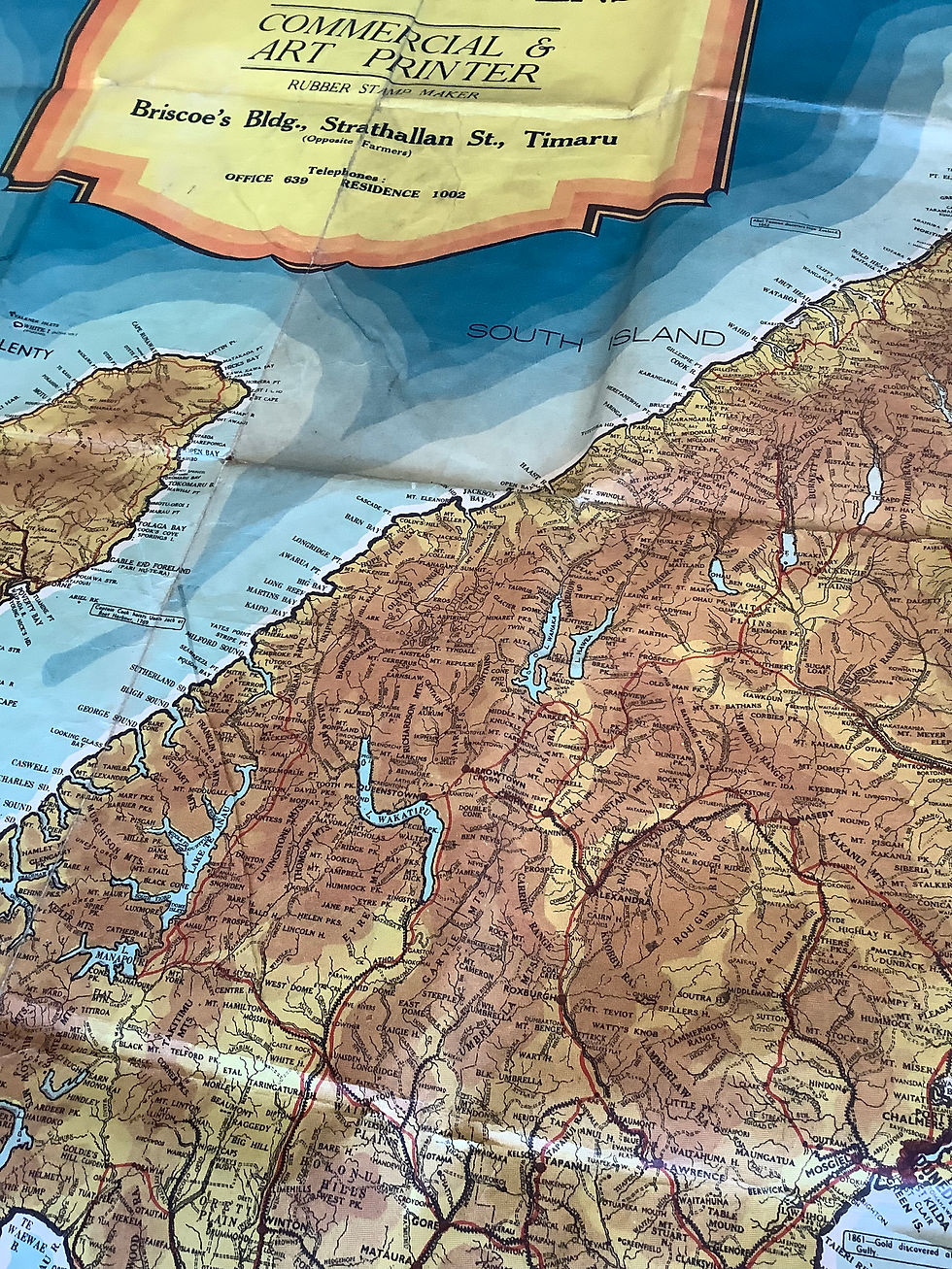 Thumbnail: Vintage  Advertising Map of New Zealand