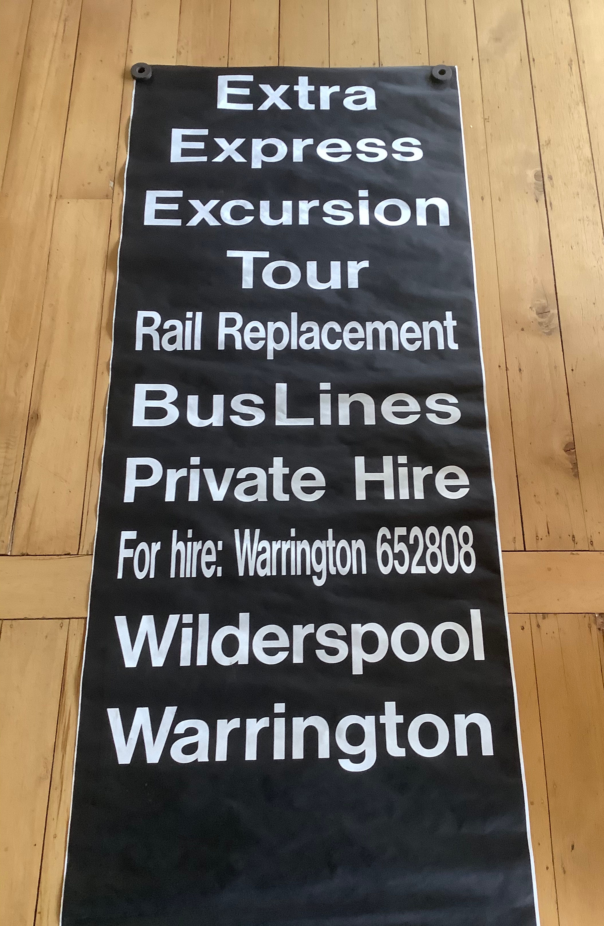 English Bus Destination Blind